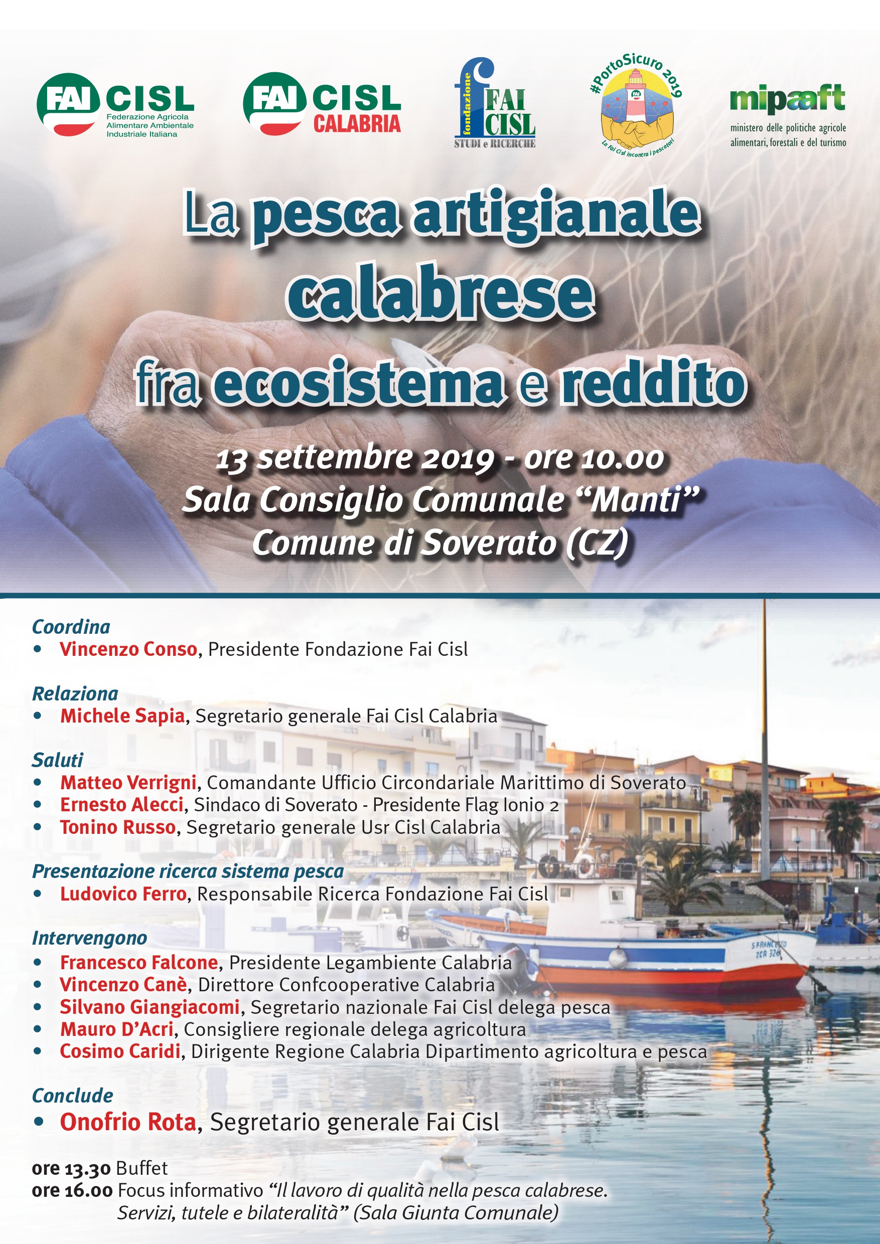 Convegno Fai Cisl Calabria - La Pesca Artigianale Calabrese - 13 Settembre 2019