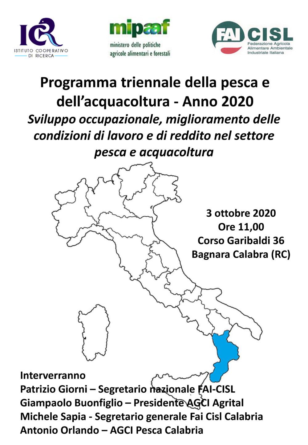Programma triennale della pesca e dell’acquacoltura (2020) 03/10/2020