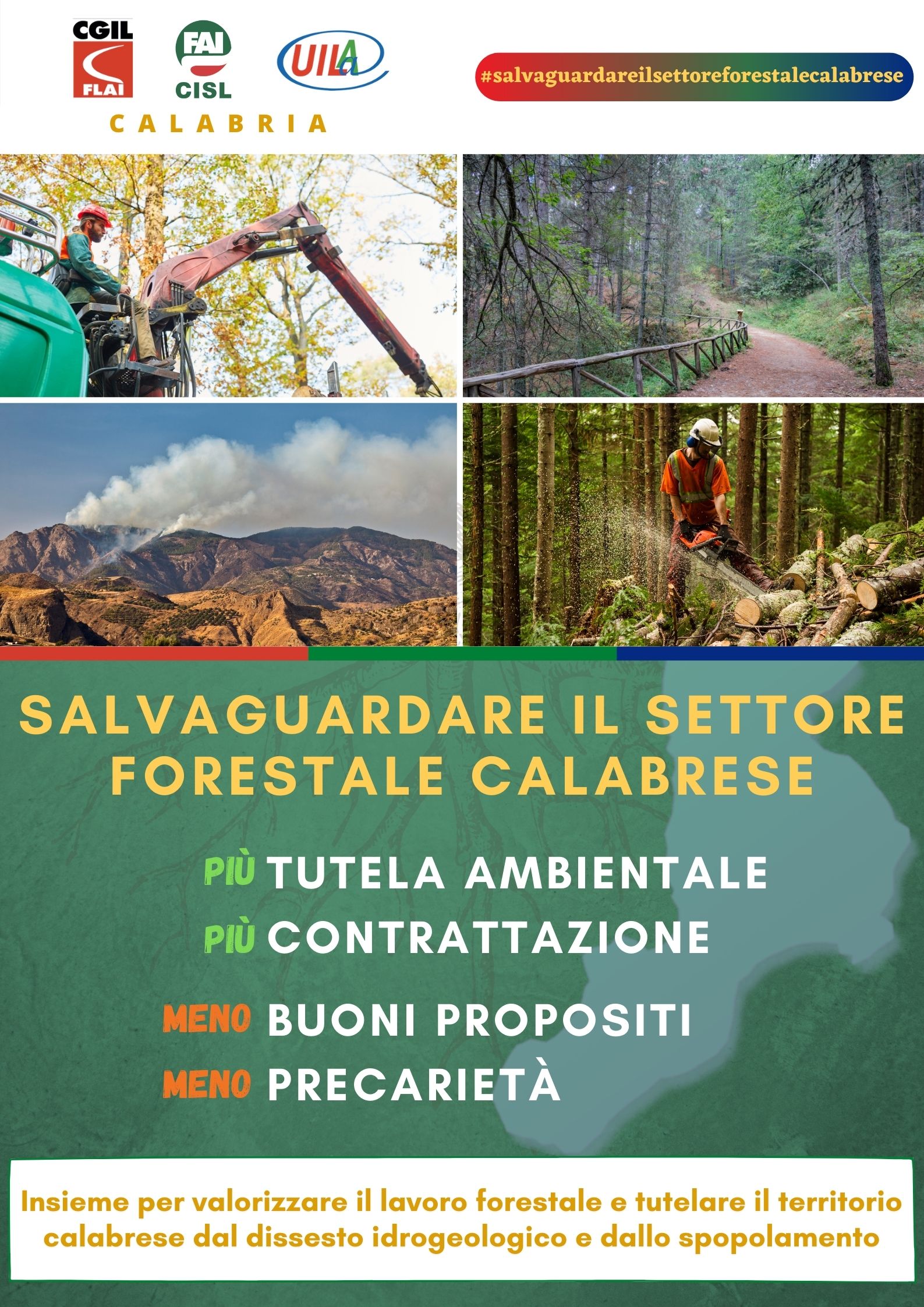 Campagna informativa FAI-FLAI-UILA Calabria - Settore forestale regionale